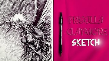 Priscilla Claymore-Ink Sketch By Guifo Neo Art