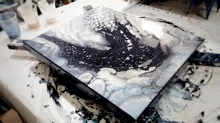 CLOUDY AND PEARLY! 😍 GORGEOUS ACRYLIC POUR PAINTING - Painting with Acrylics