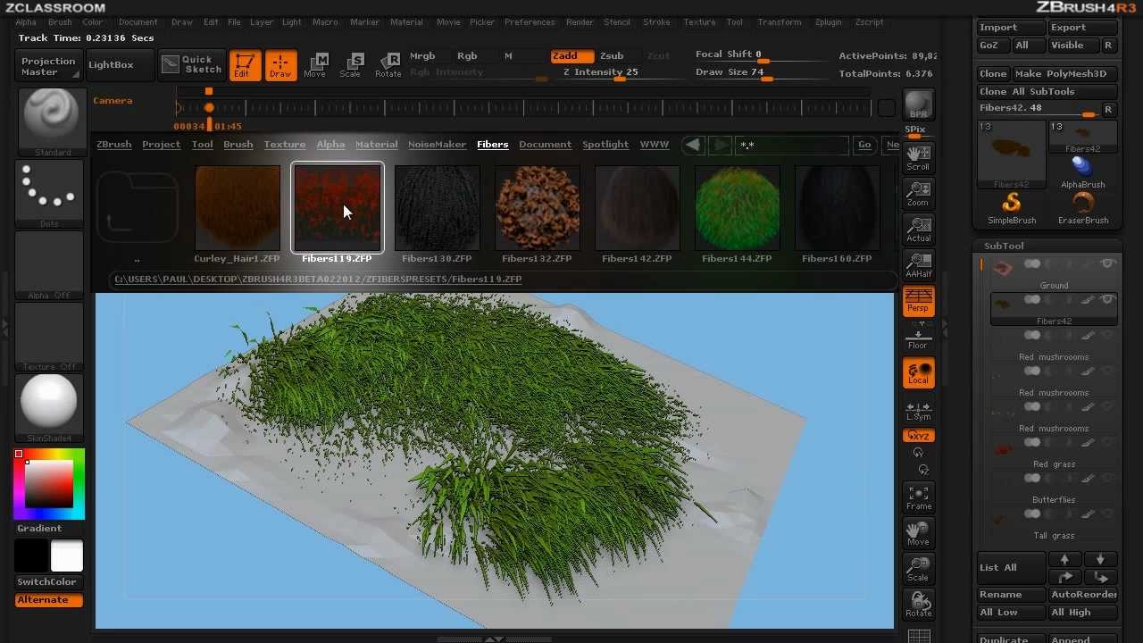 3d animation internships FiberMesh Presets