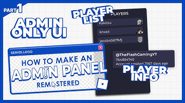 How to make an Admin Panel:Re - Part 1 | Roblox Studio