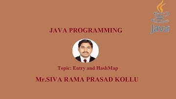 JAVA|Entry and HashMap|Mr.SIVA RAMA PRASAD KOLLU