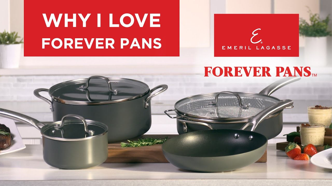 Emeril Lagasse Forever Pans, 10 Piece Cookware Set with Lids and