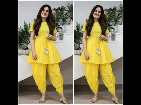 Tulip Salwar With Short Frock Design  Latest Stylish Tulip Salwar  Shirt   YouTube