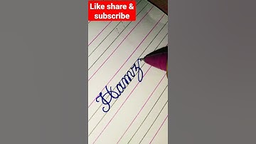 Hamza name in beautiful cursive writing, with normal pen, best handwriting, By-Pinky Sharma...