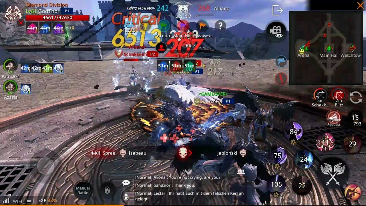 AxE: Alliance vs Empire gameplay: Guild Battle(GAMEOVER) vs Allianz & Legend!