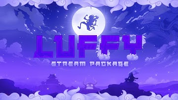Animated Stream Overlay Package Luffy | Stream Designz