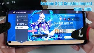 Realme 8 5G Genshin Impact Gameplay | Dimensity 700 5G, 90Hz, 8GB