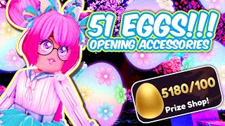 Opening 51 Royale High Easter Event Accessories Eggs!! What are the statistics?!?!!!!!