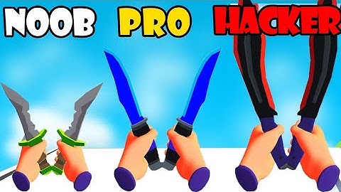 NOOB vs PRO vs HACKER - Knife and Run | Satisfying Games (Android,iOS)