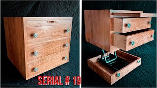 Serial #19 | Adjustable Height Crafters Cabinet w/ 100 Year Old Cherry
