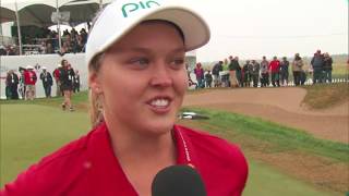 Brooke Henderson emotional post win interview at the CP Women's Open