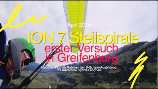 Greifenburg Steilspirale im Rahmen des B-Schein-Training mit Nova ION 7 light.