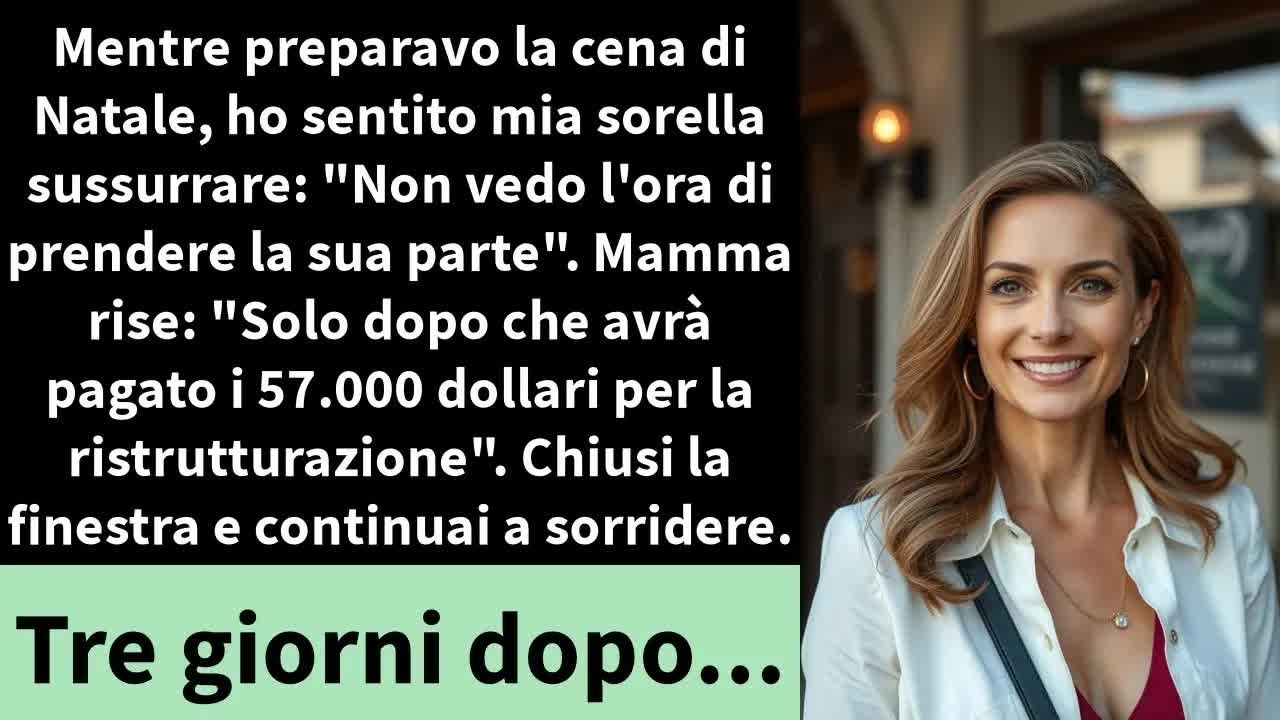 Avevo passato tre anni a ristrutturare la casa di famiglia con le mie mani, pagando ogni fattura, piantando ogni chiodo. La vigilia di Natale, mentre appendevo le luci sul retro, ho sentito la...