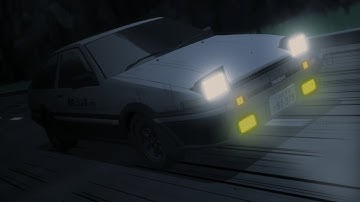 AE86 VS EG6 inital d Takumi vs Shingo Blender animation