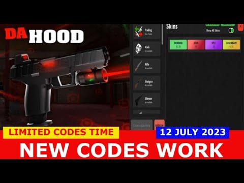 Da Hood Codes (December 2023) - Roblox