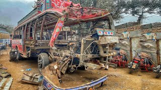 Accidental Hino Bus Repairing and Restoration | Complete Video