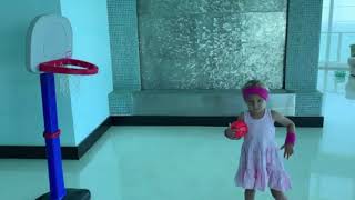 Little Superstar Throws Basketball Trick Shot Blindfolded