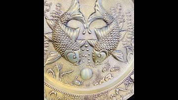 Mâm đồng treo tường lý ngư vọng nguyệt