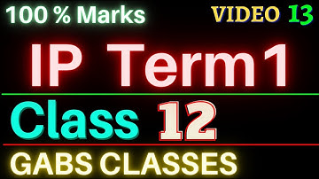 IP Class 12 Term 1 | IP Class 12 Term 1 Chapter 1