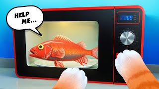 I Became a CAT and Microwaved The PET FISH! - I Am Cat VR