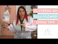 How to use glycerin with sola wood flowers