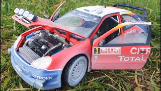 Citroen Xsara WRC Rally Monte Carlo 2004 Dirty Nr.3 Solido 1/18 - Driver  Sébastien Loeb