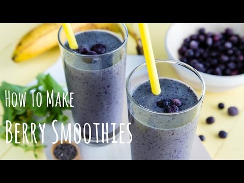 how-to-make-berry-smoothie-(recipe)-ベリースムージーの作り方（レシピ）