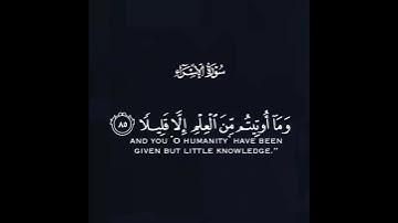 ويسألونك عن الروح قل الروح من أمر ربي وما أوتيتم من العلم إلا قليلا| سورة الإسراء| القارئ رعد الكردي