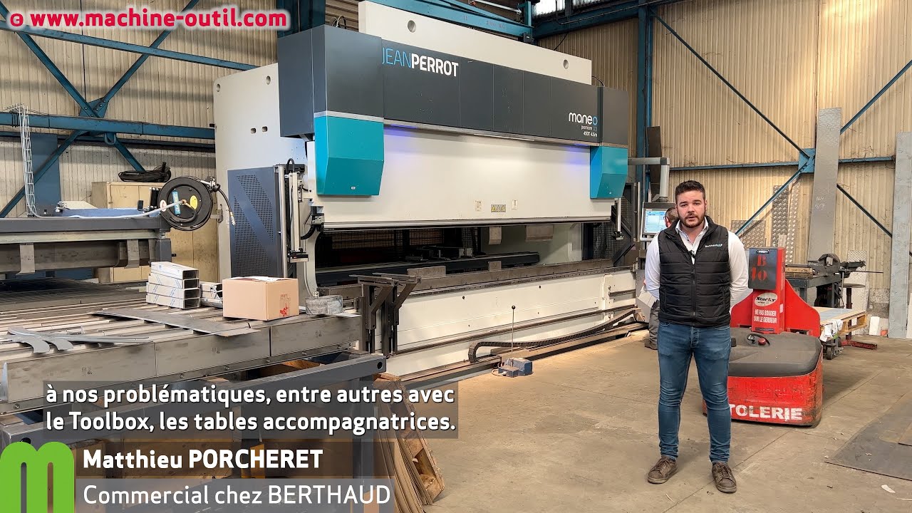 Pour son département chaudronnerie, Berthaud investit dans une presse plieuse Jean Perrot