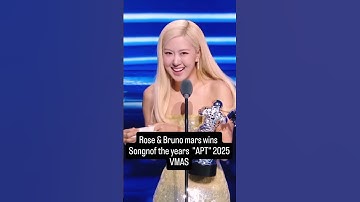 ROSE winning to VMA  best song of the year 2025 #blackpink #rosé #ytshorts #vmas2025