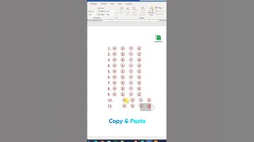 Make OMR Sheet in MS Word #msword #excel #exceltips #googlesheets #exceltricks