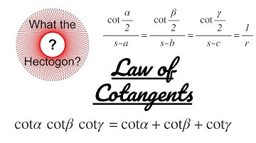 Trigonometry X: the Law of Cotangents (and another lovely relation involving cotangents!)