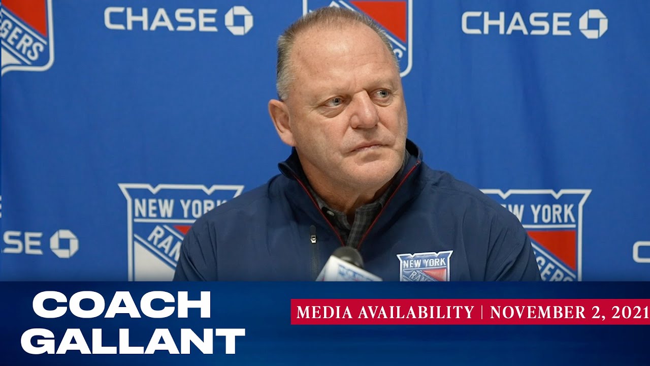 New York Rangers Coach Gallant Pregame Availability Nov. 2, 2021