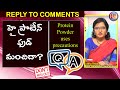 Lalitha reddy replay to your queries l about protein food l hai tv