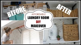 DIY LAUNDRY ROOM MAKEOVER | MODERN FARMHOUSE LAUNDRY ORGANIZATION | Momma From Scratch