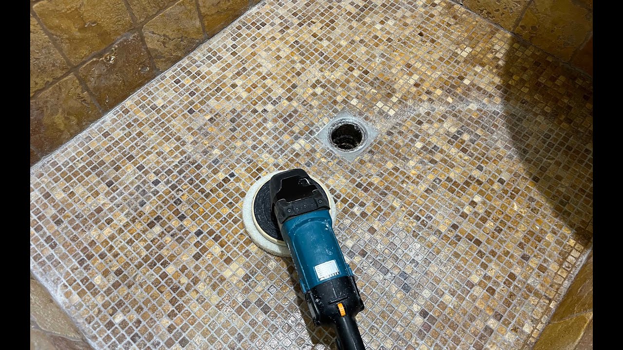 Travertine Tile Shower Restoration YouTube