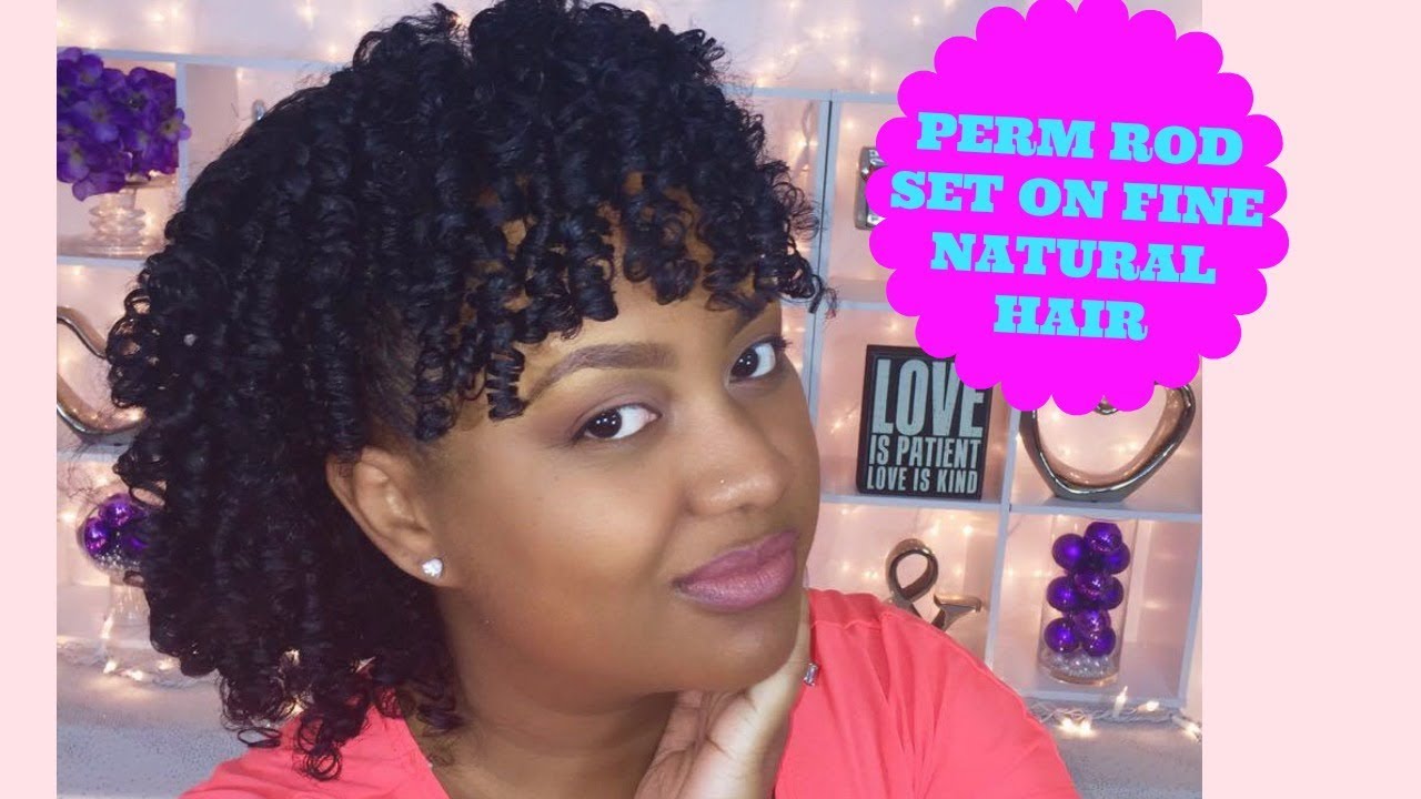 💟 PERM ROD SET on FINE 💟 3c-4a hair | natural hair style - YouTube