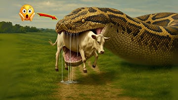 Courageous Rescue Team Fights Giant Python to Save Innocent Cow | Animal Rescue