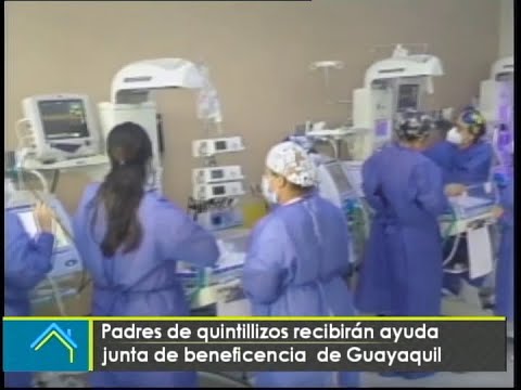 Padres de quintillizos recibirán ayuda Junta de Beneficiencia de Guayaquil