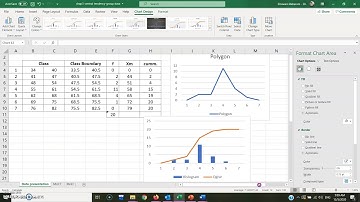 Data Present by Excel    Histogram, Ogive, Polygon and Box Plot (cont)