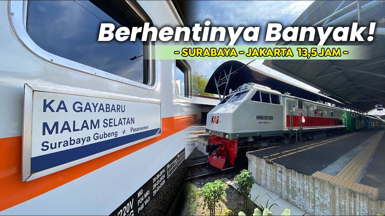 BERHENTI DI 30 STASIUN Trip Naik KA Gaya Baru Malam Selatan Kelas ...