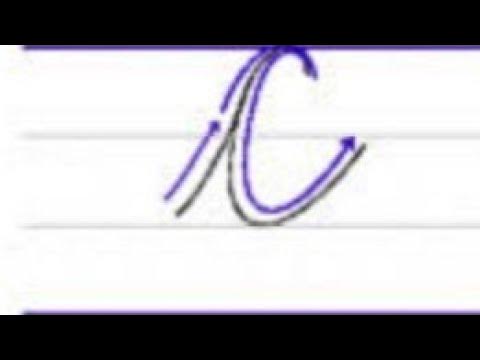how to write cursive alphbet C/ cursive alphabet C kaise likhe. - YouTube
