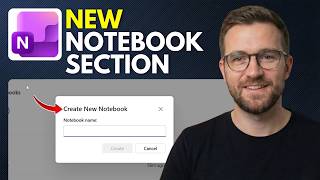 How to create a new notebook section and page in OneNote (Step By Step 2026)