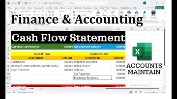 Cash Flow Statement Excel Template | Annual Report Cash Flow Tracker