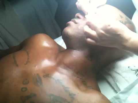 Stephon Marbury relaxing at the Spa