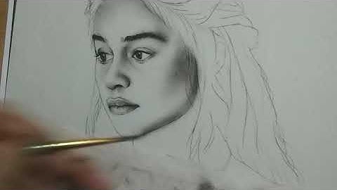 Charcoal Sketch Tutorial (Daenerys Targaryen )