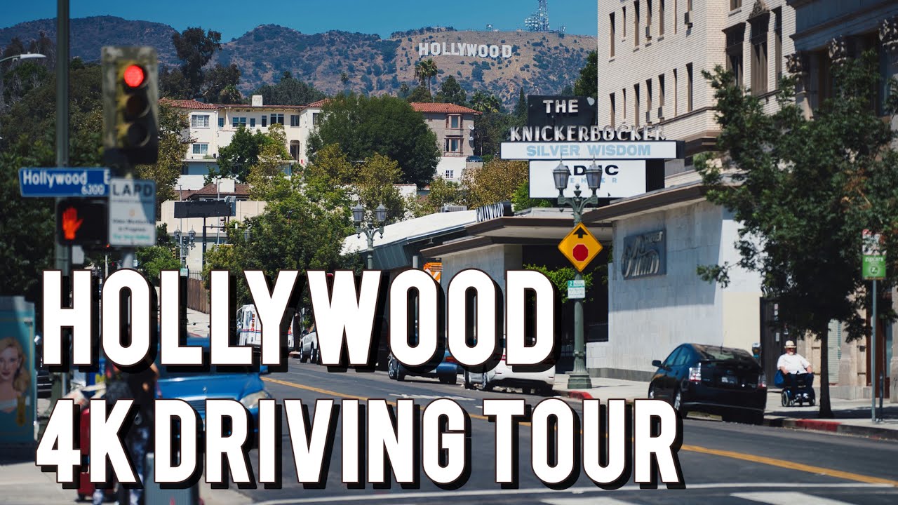 🇺🇸Hollywood Blvd Driving Tour 4K | Scenic Los Angeles Neighborhood Drive 🌳 No Talking