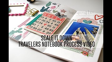 Travelers Notebook Process Video - Scale It Down #3; Tips Ins