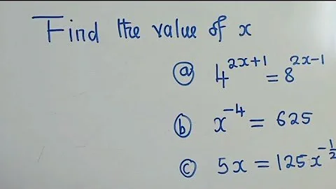 Equations involving Indices