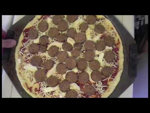 Sausage Pizza Recipe With Dough and Sauce Made From Scratch